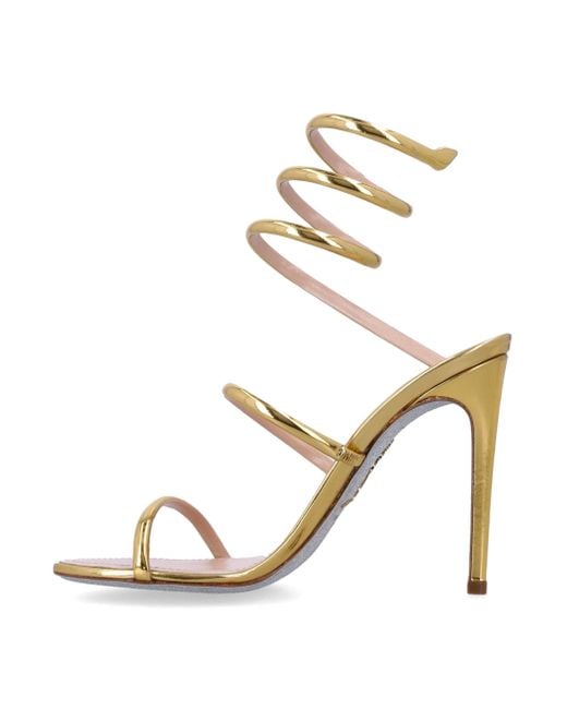 Rene Caovilla Metallic Rhinestone Heels