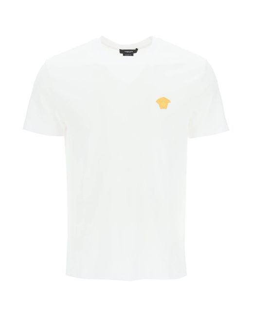 Normales weißes T -Shirt Versace pour homme en coloris White