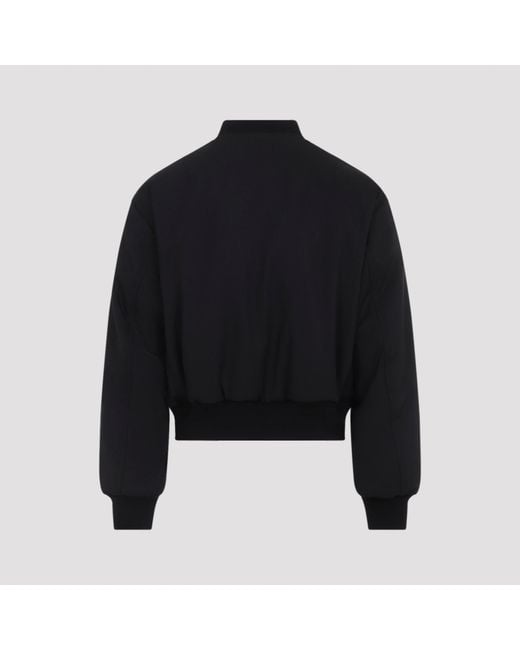 Jil Sander Cropped Bomber Jacket in het Black