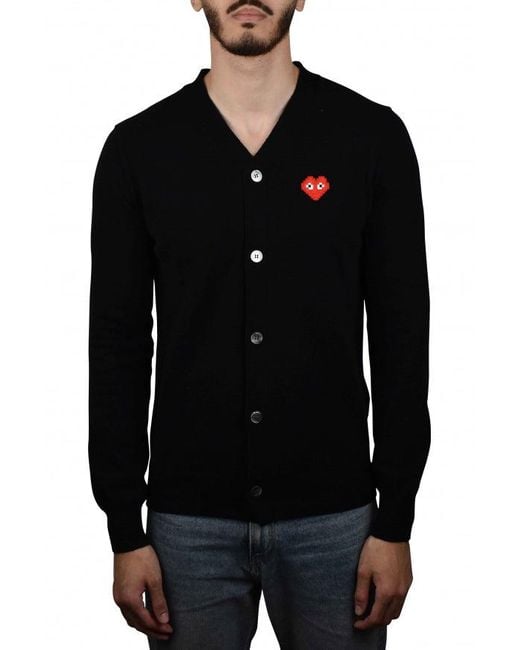 Comme des Garçons Black Wool Heart Patch Vest