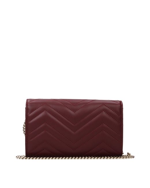 Gucci Purple Marmont Pochette Leather/Burgundy