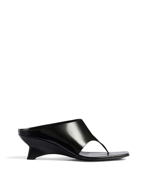 Khaite White Marlow Leather Mules