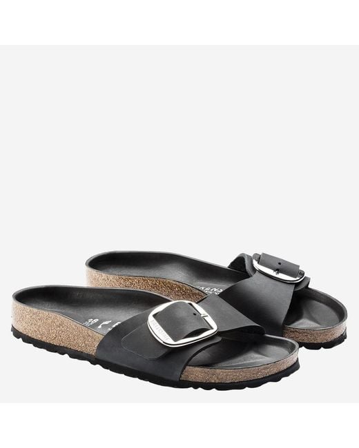 Birkenstock Black Madrid Big Buckle Sandals