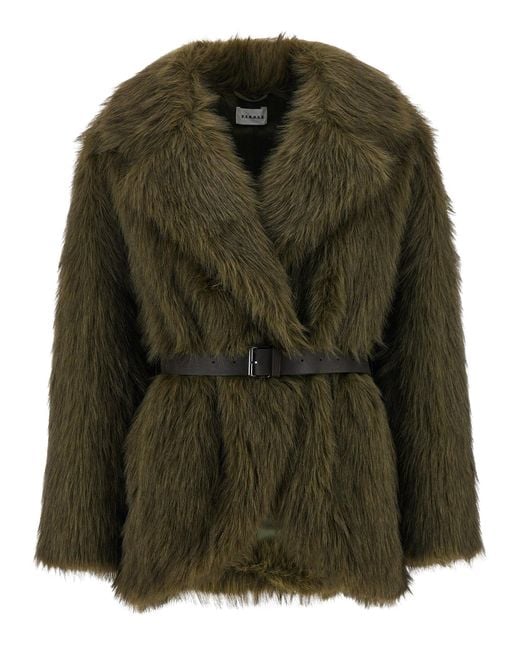 Manteau de fausse en fausse «portail» P.A.R.O.S.H. en coloris Green