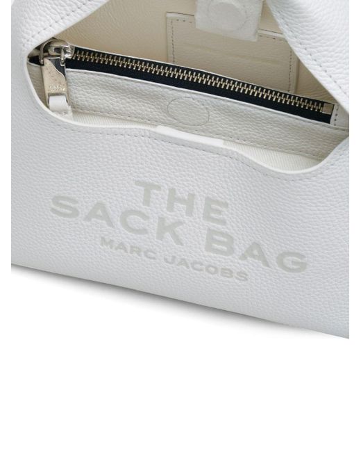 Marc Jacobs White The Sack Mini Leather Hobo Bag
