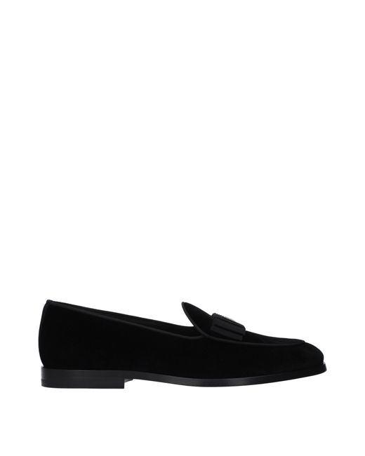 Dolce & Gabbana Black Dolce&Gabbana Mocassini Uomo Velluto Nero