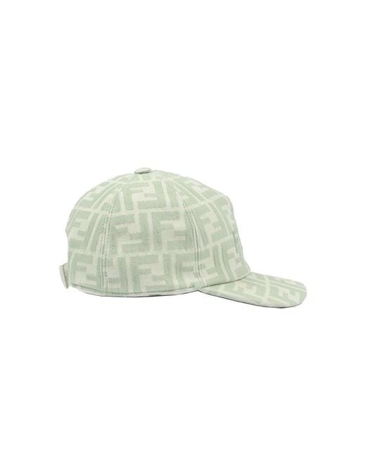 Fendi Green Hat With Logo