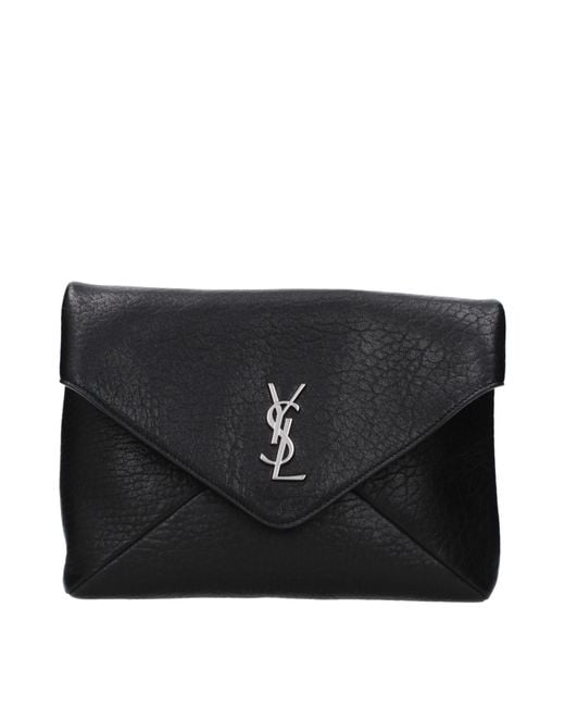 Saint Laurent Black Pochette Leather