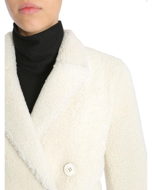 McQueen Natural Wool Felt Double-Breasted Coat