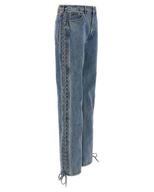 ROTATE BIRGER CHRISTENSEN Roteer Birger Christensen 'geregen Rechte Been' Jeans in het Blue