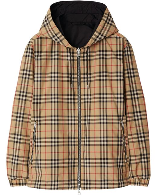 Burberry Sand Gecontroleerd Jasje Met Kap in het Brown voor heren
