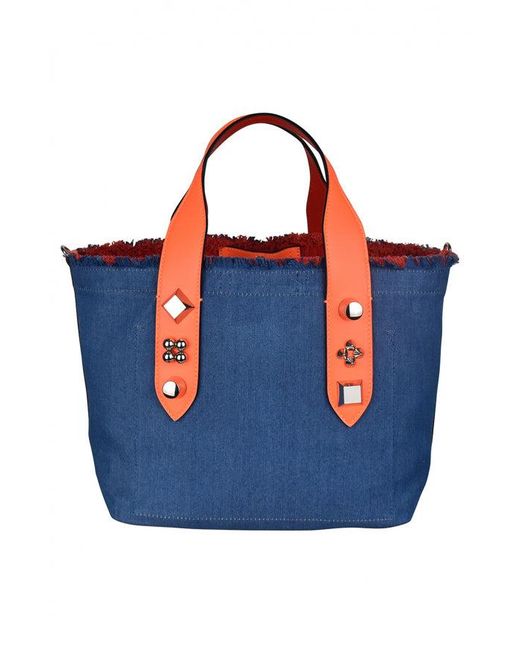 Christian Louboutin Blue Frangibus Small Tote Bag