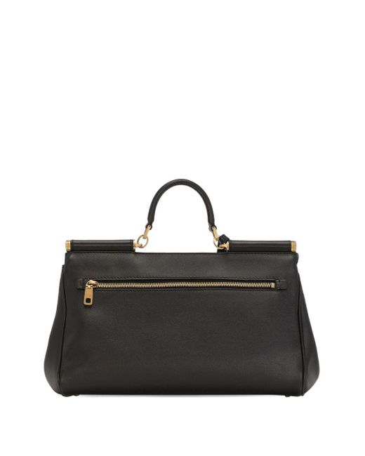 Dolce & Gabbana Sicily Soft Lederen Handtas in het Black
