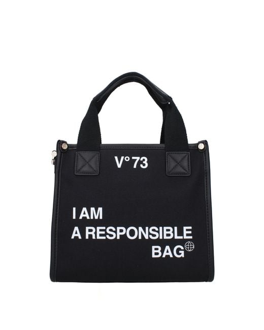 V73 Black V ° 73 Handtaschen Verantwortung bis Frauen Stoff schwarz