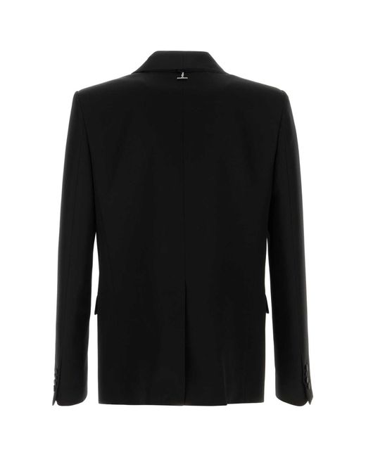McQueen Black Wool Blazer for men