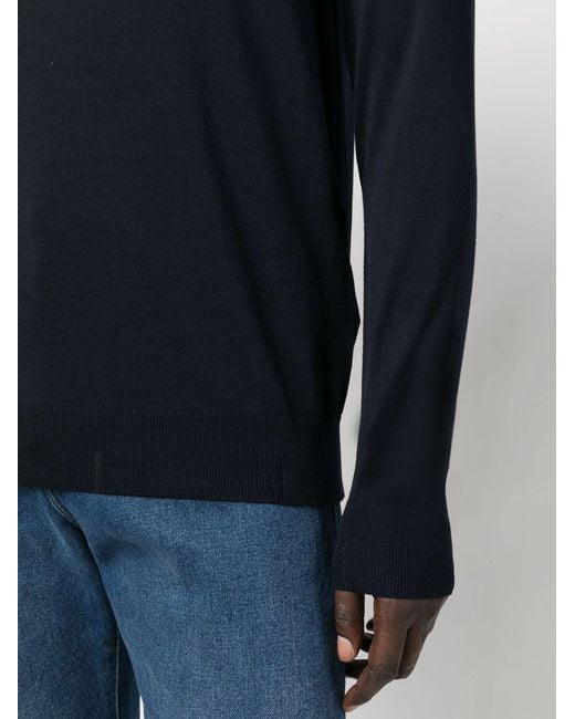 Golden Goose Deluxe Brand Blue Golden M's Regular Knit Crew Neck Light Wool Merino