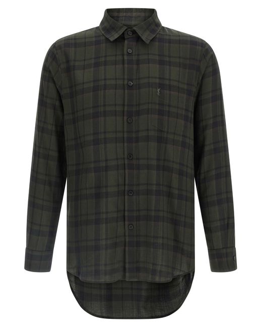 Saint Laurent Cassandre Hemd in Gray für Herren
