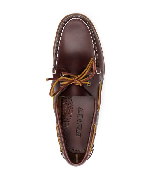 Sebago Brown Docksides Portland Waxed