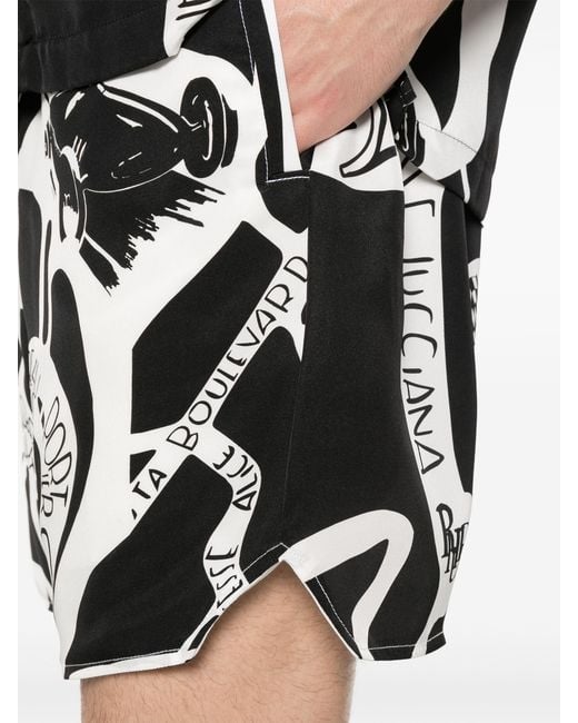 Rhude Black ' Strada Bermuda Shorts for men