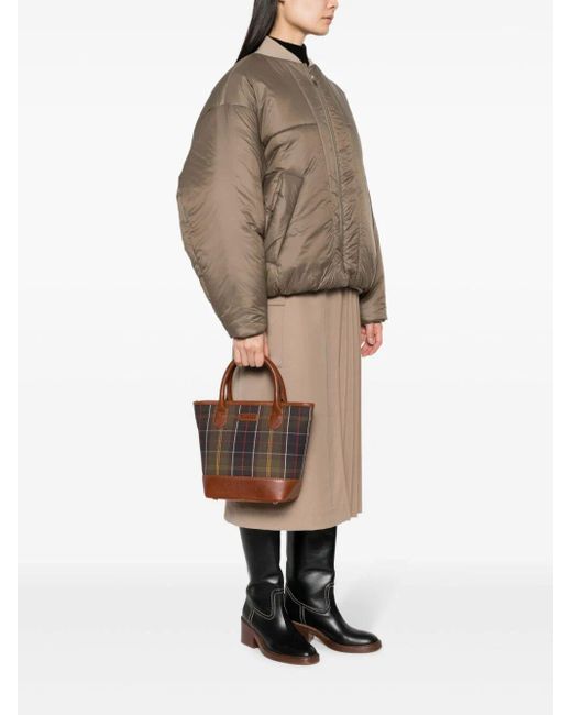 Barbour Katrine Tartan Ledertasche in Natural für Herren
