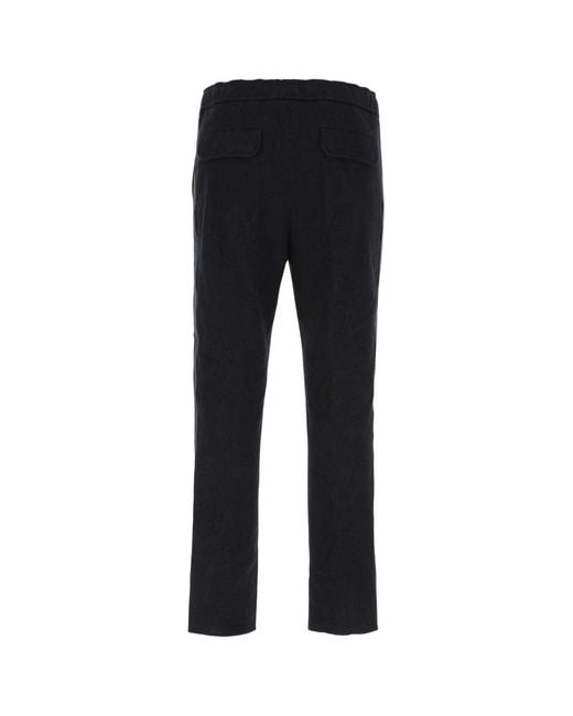 Etro Black Flat Front Pants for men