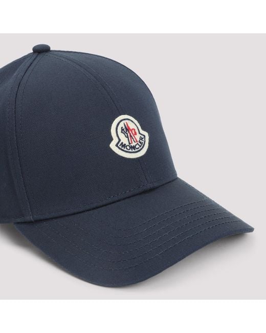Moncler Blue Logo Patch Cap for men