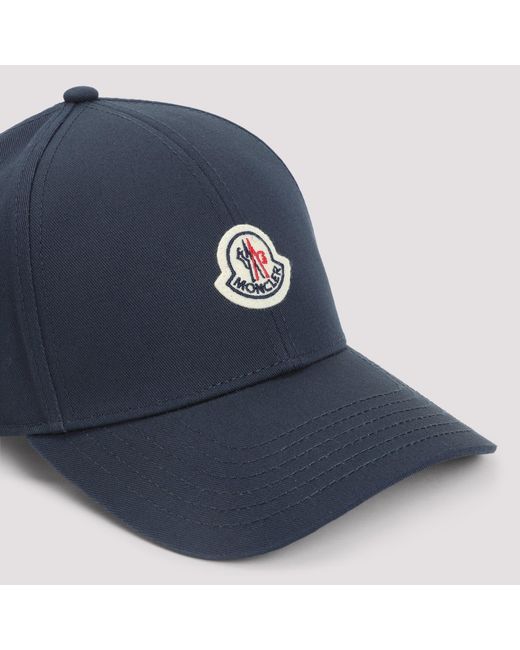 Moncler Logo Patch Cap in het Blue