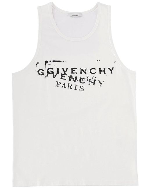 Givenchy Gray Tank Top With Logo for men