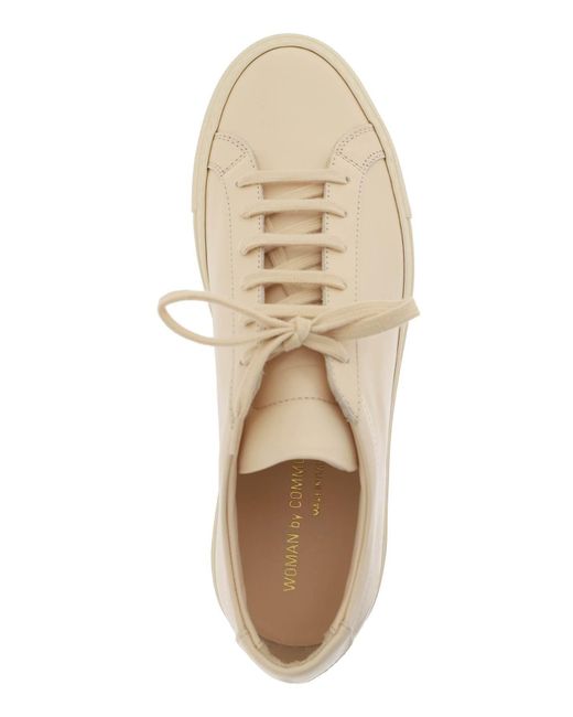 Common Projects Natural Gemeinsame Projekte Original Achilles Leder -Turnschuhe