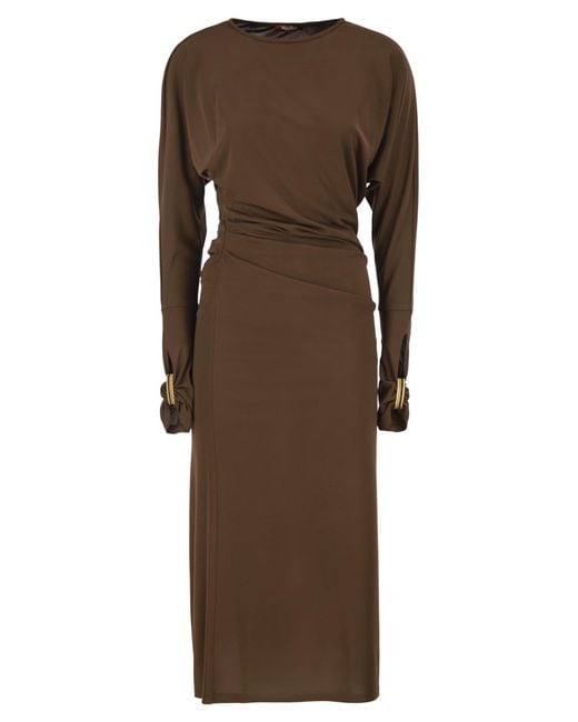 max mara dress brown Weekend Max Mara | Woman - Cotton-poplin sleeveless dress - Chocolate