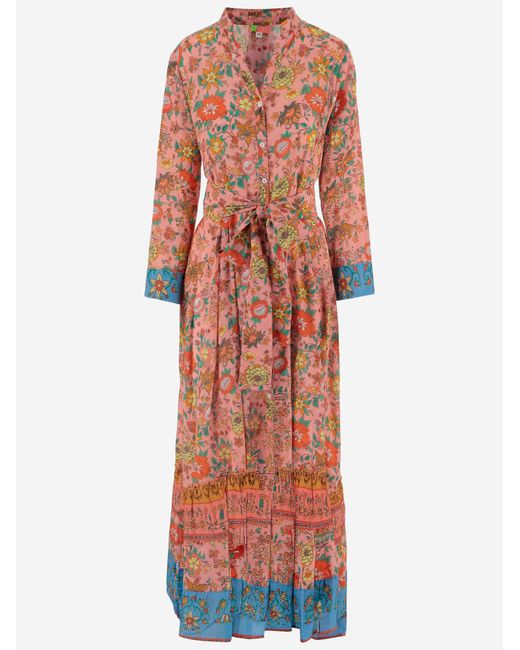 PEP'S CANNES Red Floral Print Cotton Dress