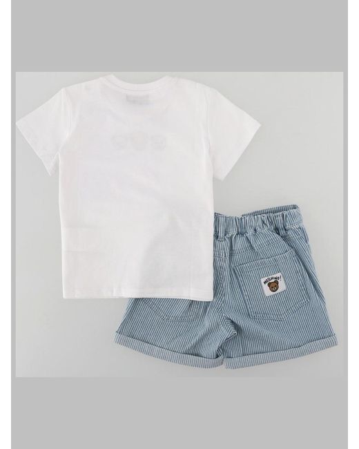 Moschino Blue Boys' Mini T-Shirt And Shorts Set