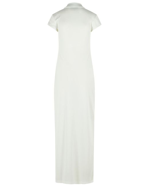Courreges Witte Polyester Jurk in het White