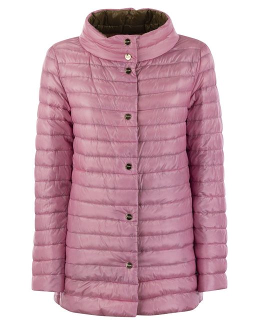 Ultralight reversible chaqueta de caída Herno de color Pink