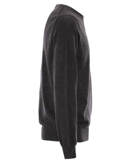 Polo Ralph Lauren Black Slim-Fit Washable Wool Crew Neck Jumper for men