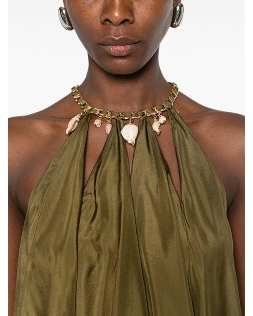 Zimmermann Green Mahon Silk Top