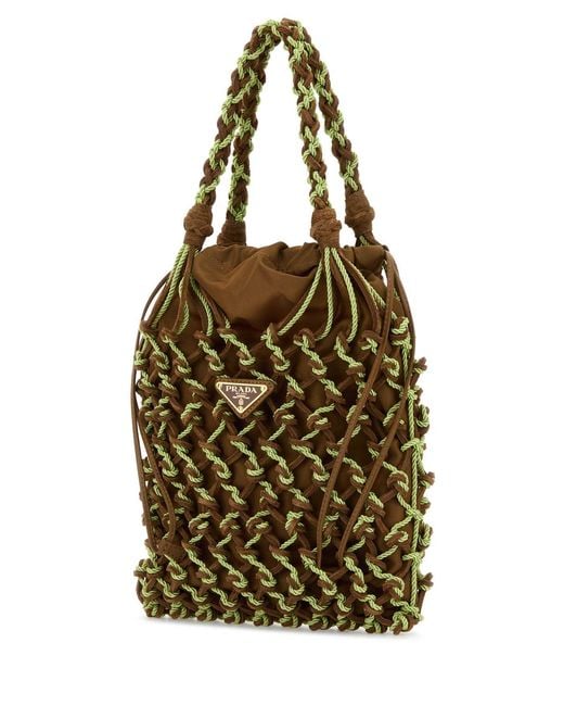 Prada Multicolor Two-tone Mesh Handbag
