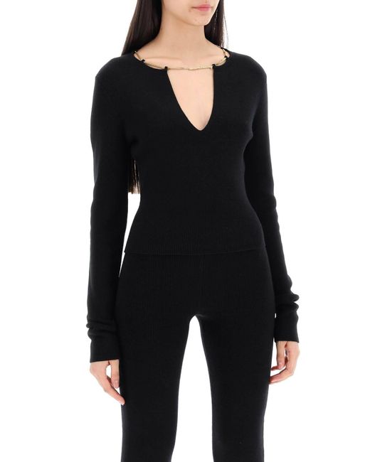 "Sweater de traction de détail de chaîne Alexander Wang en coloris Black
