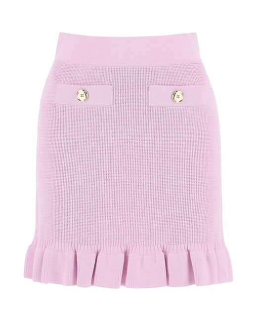 Pinko Pink Kalmia Knitted Mini Skirt