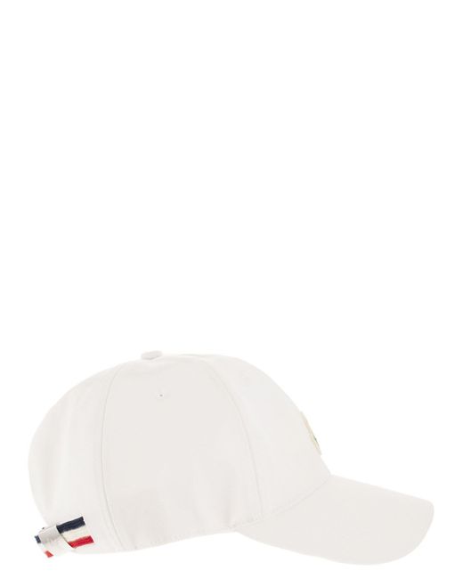 Moncler Baseball Cap Met Logo in het White voor heren