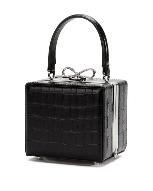 Self-Portrait Black Self -Portrait -Mikro -Lederhandtasche