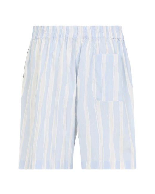 Jacquemus Blue Light Striped Shorts