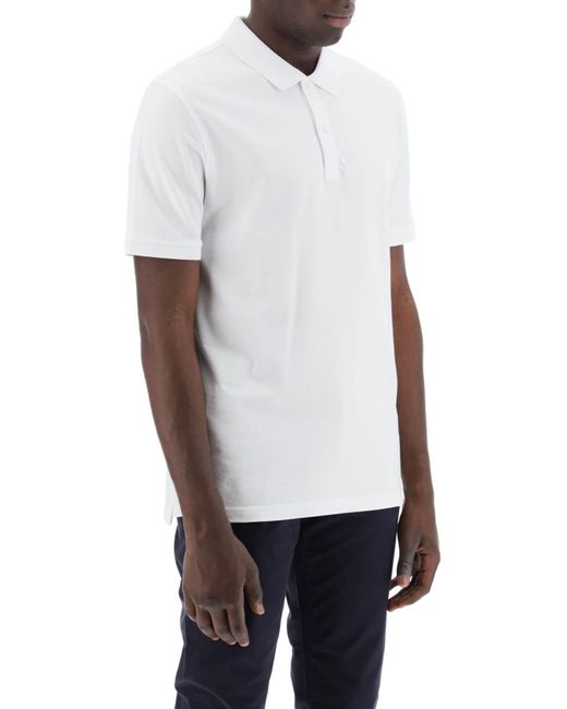 Vilebrequin Regular Fit Cotton Polo Shirt in het White voor heren