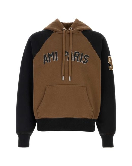 AMI Brown Ami Cotton Sweatshirt for men