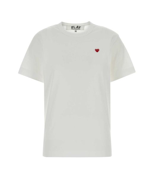 COMME DES GARÇONS PLAY White Cotton T-shirt