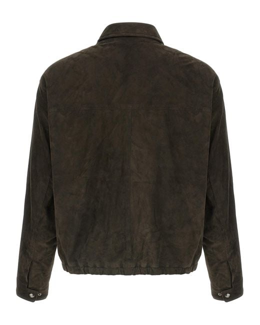 Giorgio Brato Black Suede Jacket for men