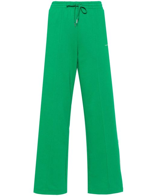 P.A.R.O.S.H. Green Logo-Embroidered Straight Trousers