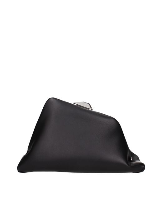 The Attico Black Pochette Leather