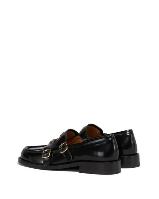 Marni Black Leather Moccasins for men