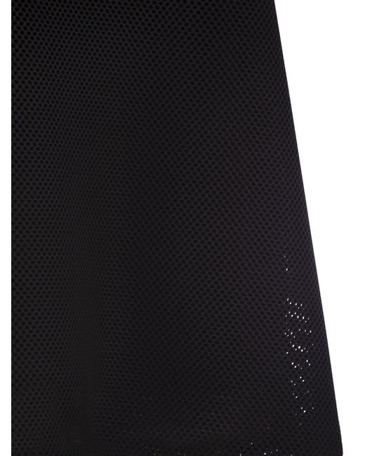 Max Mara Black Didone Technical Mesh Flare Dress